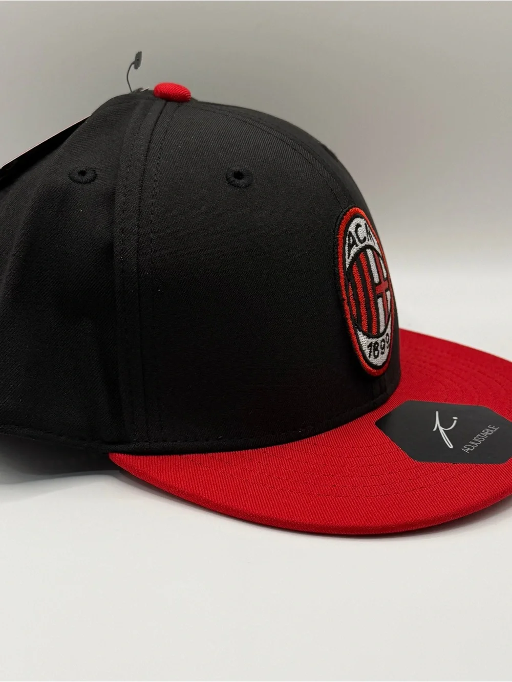 AC Milan Fi Collection Italy Soccer Snapback Adults Flat Bill Black Red Hat Cap